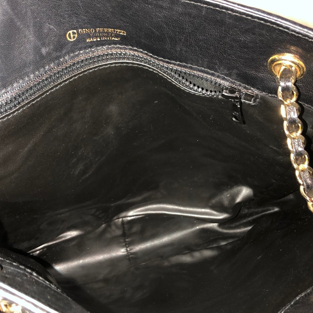 Vintage Gino Ferruzzi Black Leather Bag - Picture 7 of 8